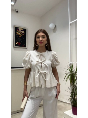 ÖNÜ BAĞLAMALI BLUZ