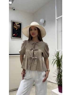 ÖNÜ BAĞLAMALI BLUZ