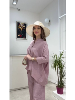 OVERSİZE KETEN GÖMLEK TAKIM