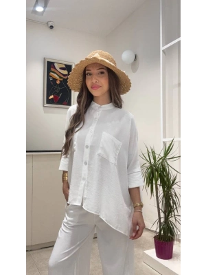 OVERSİZE KETEN GÖMLEK TAKIM