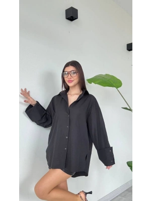OVERSİZE KOL DETAYLI GÖMLEK
