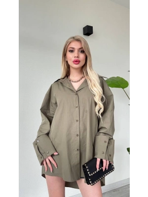 OVERSİZE KOL DETAYLI GÖMLEK