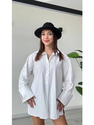 OVERSİZE KOL DETAYLI GÖMLEK