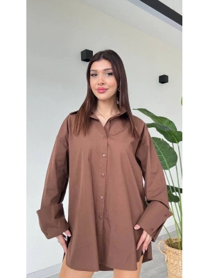 OVERSİZE KOL DETAYLI GÖMLEK