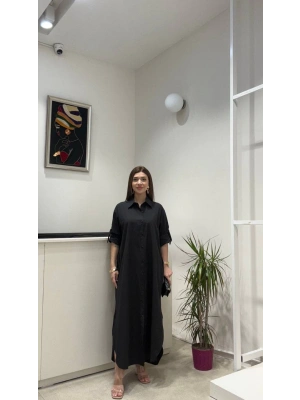 UZUN POPLİN ELBİSE