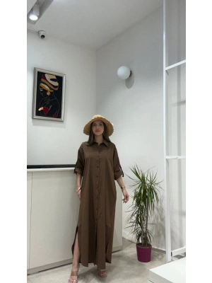UZUN POPLİN ELBİSE