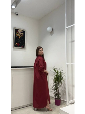 UZUN POPLİN ELBİSE