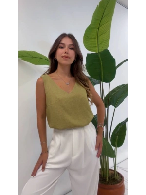 V YAKA SIFIR KOL BLUZ