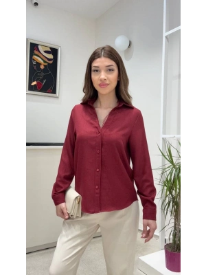 YAKASI DANTEL DETAYLI GÖMLEK