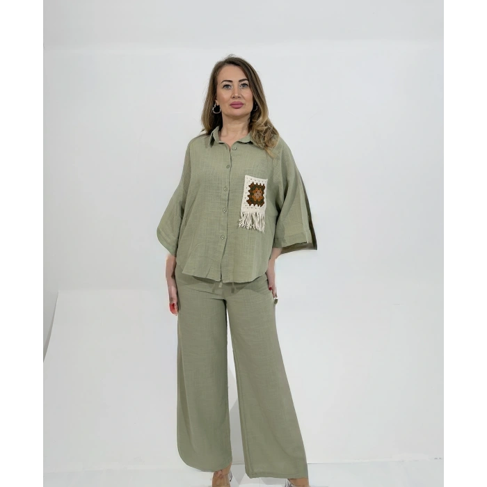 Cep Nakış Detay Takım Yeşil