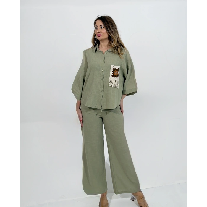 Cep Nakış Detay Takım Yeşil