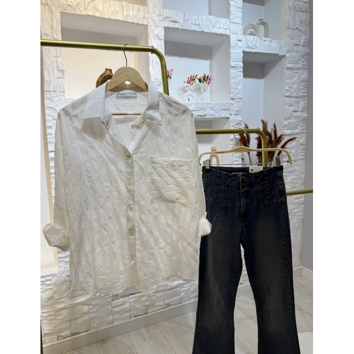 ÇİZGİ DETAY GÖMLEK