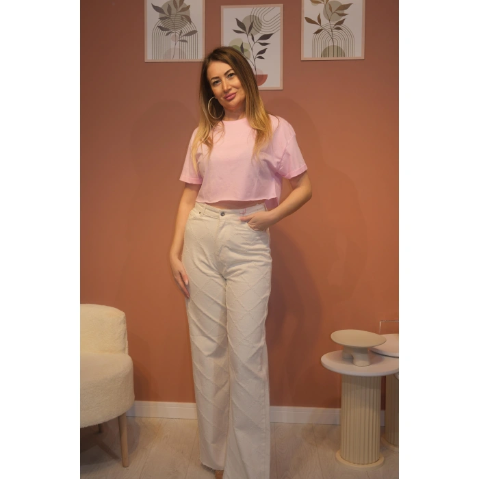 Kısa Kol Basic Crop Tişört