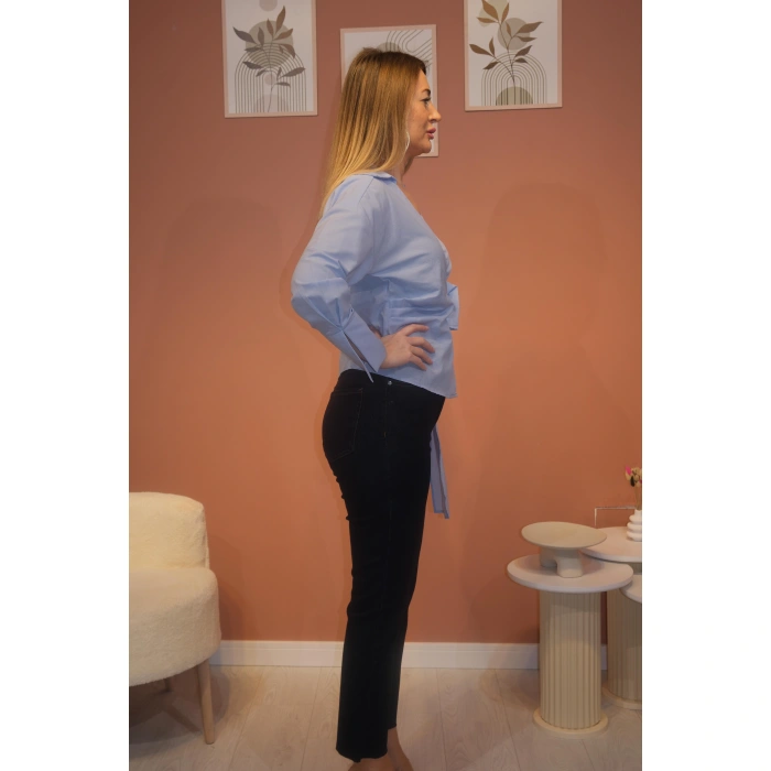 KURUVAZE BAĞLAMALI GÖMLEK BLUZ