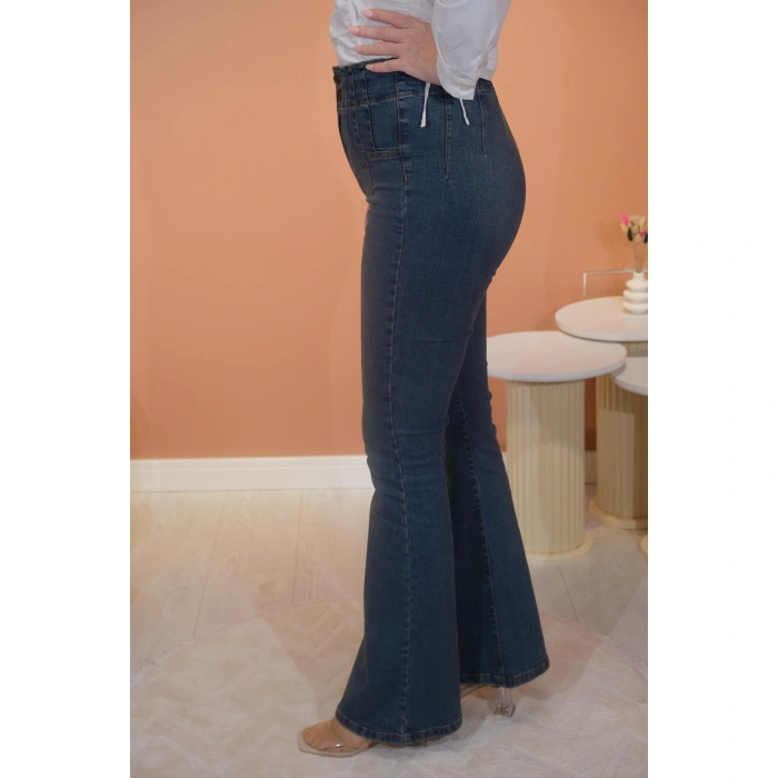 PENSLİ İSPANYOL KOT PANTOLON