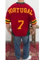 Portugal Nakışlı Oversize Triko T-Shirt