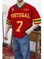 Portugal Nakışlı Oversize Triko T-Shirt