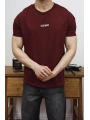 OVERSİZE LES NOİSE BASKI BORDO KOLLAR DAR KESİM T-SHİRT