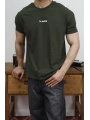 OVERSİZE LA MAFİA BASKI HAKİ KOLLAR DAR KESİM T-SHİRT