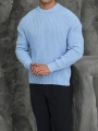 Erkek Bebe Mavisi Triko Örme Kazak
