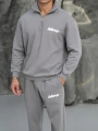 Erkek Gri Fermuar Yaka Eşofman Takımı