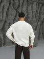Erkek Beyaz Triko Örme Kazak