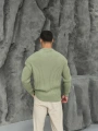 Erkek Fıstık Yeşili Triko Örme Kazak