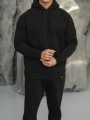 Erkek Siyah Hoodie Eşofman Takımı