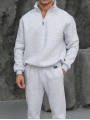 Erkek Gri Fermuar Yaka Sweatshirt