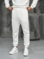 Erkek Beyaz Fermuar Yaka Jogger Eşofman Takımı