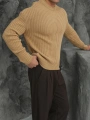 Erkek Kapuçino Triko Örme Kazak