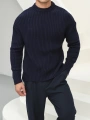 Erkek Lacivert Triko Örme Kazak
