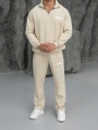 Erkek Bej Fermuar Yaka Eşofman Takımı