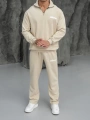 Erkek Bej Fermuar Yaka Eşofman Takımı