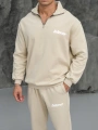 Erkek Bej Fermuar Yaka Eşofman Takımı