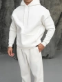 Erkek Beyaz Hoodie Eşofman Takımı