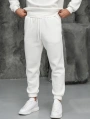 Erkek Beyaz Jogger Eşofman Altı