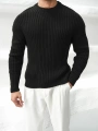 Erkek Triko Örme Siyah Kazak
