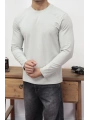 KOLLAR DAR KESİM GRİ UZUN KOL SWEAT