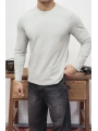 KOLLAR DAR KESİM GRİ UZUN KOL SWEAT
