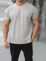 OVERSİZE GRİ REFLEKTÖR CHAMPİON KOLLAR DAR KESİM T-SHİRT