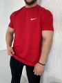 Oversize Kırmızı Nike Baskılı Kollar Dar Kesim T-Shirt
