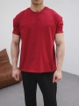 OVERSİZE KIRMIZI RENK KOLLAR DAR KESİM T-SHİRT