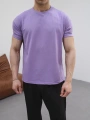 OVERSİZE LİLA RENK KOLLAR DAR KESİM T-SHİRT