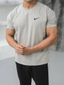 Oversize Nike Gri Baskılı Kollar Dar Kesim T-Shirt