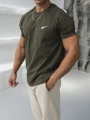 Oversize Nike Haki Baskılı Kollar Dar Kesim T-Shirt