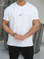 Oversize Nike Reflektör Beyaz Baskılı Kollar Dar Kesim T-Shirt