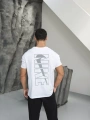 Oversize Nike Reflektör Beyaz Baskılı Kollar Dar Kesim T-Shirt