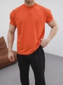 OVERSİZE ORANGE RENK KOLLAR DAR KESİM T-SHİRT