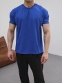OVERSİZE SAKS MAVİSİ RENK KOLLAR DAR KESİM T-SHİRT